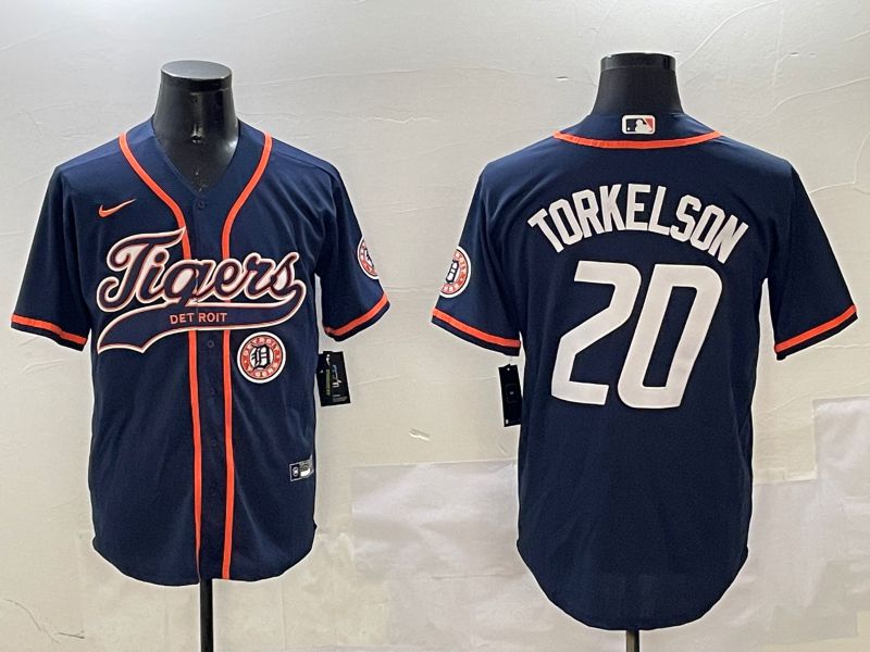 Men Detroit Tigers #20 Torkelson Blue Jointly Name 2025 Nike MLB Jersey style 5